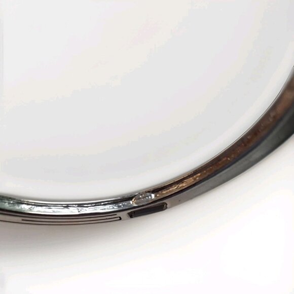 Vintage Givenchy Silver & Gold toned Crystal Embellished Bangle Bracelet Luxury - Picture 2 of 4